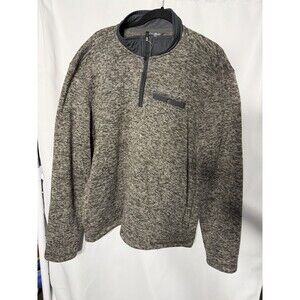Eddie Bauer Men's 1/4 Quarter Zip Radiator Fleece Pullover Sweater Size 2XL Gray